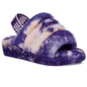 UGG Fluff Yeah Slide Marble Purple Sandals Size 9